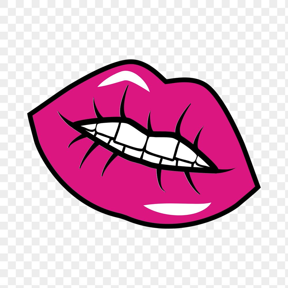 Pink lips png sticker, Valentine's | Free PNG - rawpixel