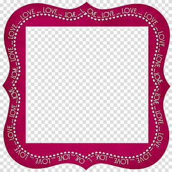Pink Love border illustration, , Love Dark Pink Frame transparent background PNG clipart