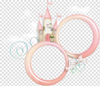 Pink M, cute frame transparent background PNG clipart