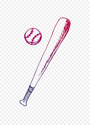 Pink M Line BAT-M Font Softball -  