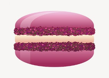 Pink macaron collage element, dessert | Free PSD - rawpixel