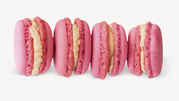 Pink macarons collage element  | Free PSD - rawpixel
