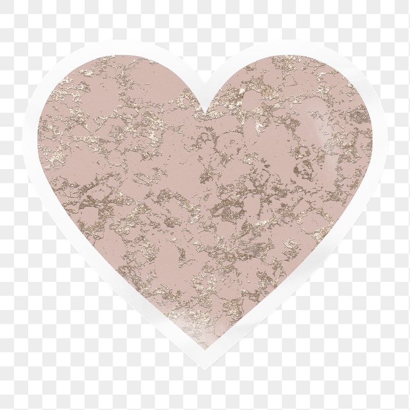 Pink marble png heart badge | Free PNG - rawpixel