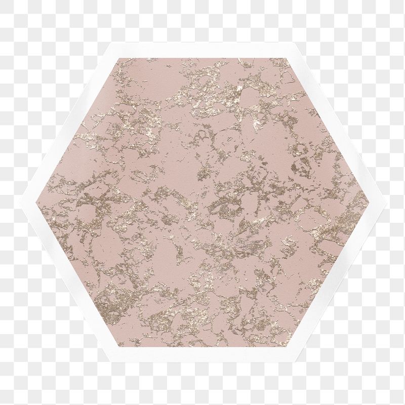 Pink marble png sticker, hexagon | Free PNG - rawpixel