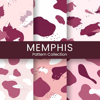 Pink Memphis pattern design vector | Free stock vector - 535657