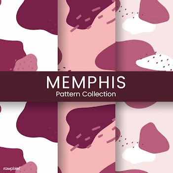 Pink Memphis pattern design vector | Free stock vector - 535670