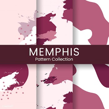 Pink Memphis pattern design vector | Free stock vector - 535678