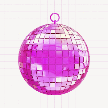 Pink mirror ball, 3D rendering | Free Photo - rawpixel