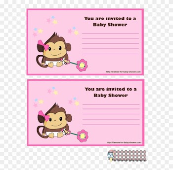 Pink Monkey Invitations For Girl Baby Shower - Baby Shower Invitations Monkey Theme Girl