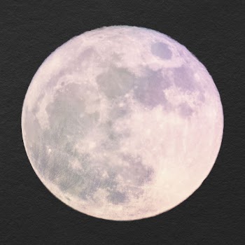 Pink moon collage element, galaxy | Free Photo - rawpixel