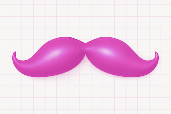 Pink mustache, 3D rendering design | Free Photo - rawpixel