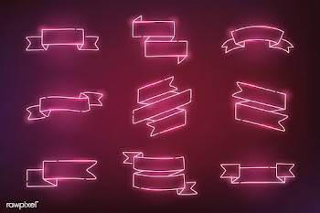 Pink neon banners | Free stock vector - 843073