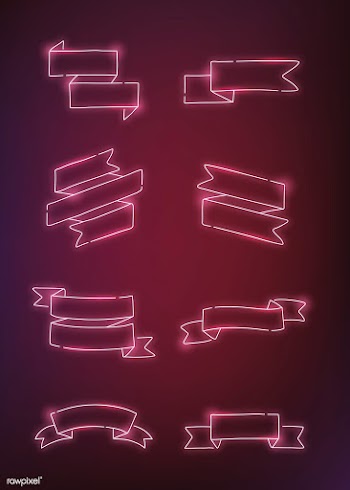 Pink neon banners | Free stock vector - 843075