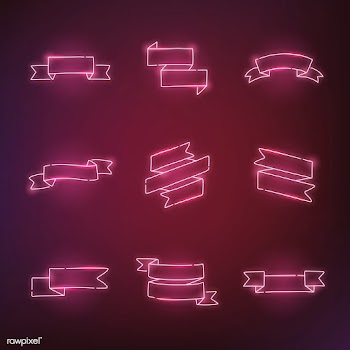 Pink neon banners | Free stock vector - 843081