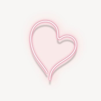 Pink neon heart collage element | Free PSD - rawpixel