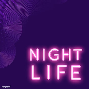 Pink nightlife neon sign vector | Free stock vector - 535214