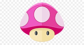 pink nose cartoon mushroom clip art