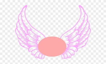 Pink On Pink Guardian Angel Wings Clip Art - Baby Angel Wings Clip Art