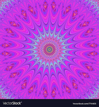 Pink oriental style floral mandala design vector image