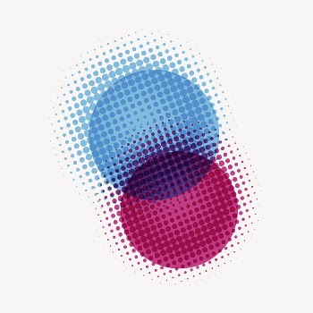 Pink overlapping circles collage element | Free Vector - rawpixel
