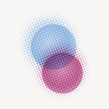 Pink overlapping circles collage element | Free Vector - rawpixel