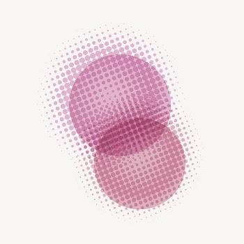 Pink overlapping circles collage element | Free Vector - rawpixel