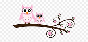 Pink Owl On Branch Clip Art At Clker Com Vector Clip - Baby Owls Clip Art