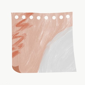 Pink paint textured paper note design element | Free  transparent png - 2339010