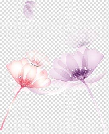 , Pink,painted flowers purple fantasy decorative pattern transparent background PNG clipart
