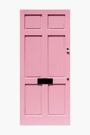 Pink panel door, home exterior | Free PSD - rawpixel