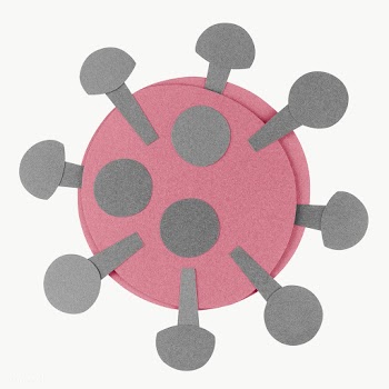 Pink paper craft coronavirus cell element transparent png | Free  transparent png - 2310293