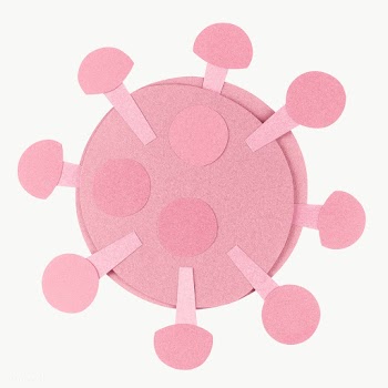 Pink paper craft coronavirus cell element transparent png | Free  transparent png - 2310727