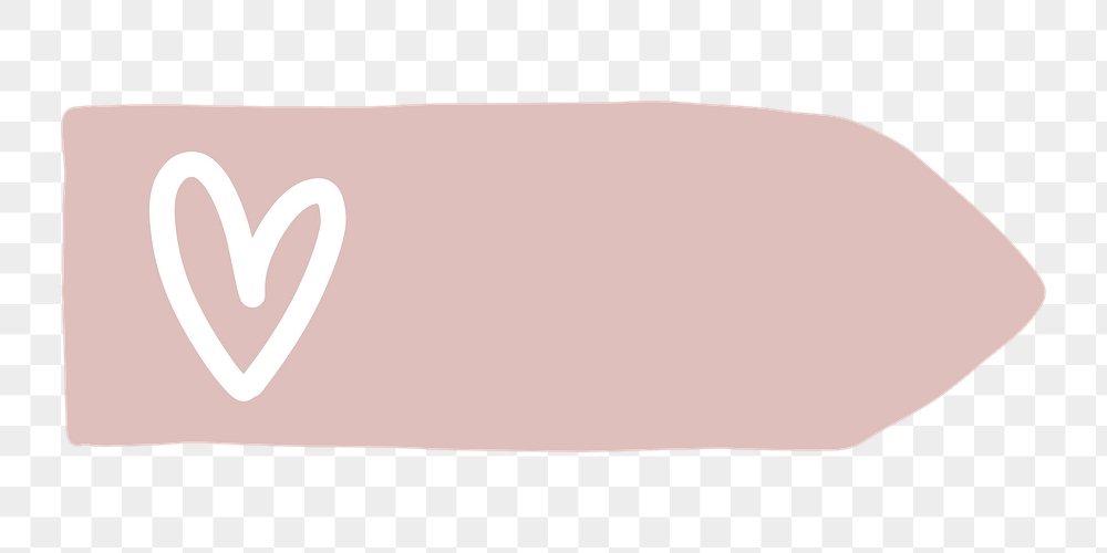 Pink paper png, heart adhesive | Free PNG - rawpixel