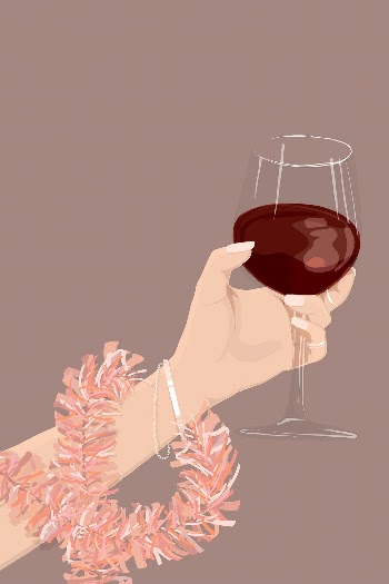 Pink party background, woman raising | Free Vector Illustration - rawpixel