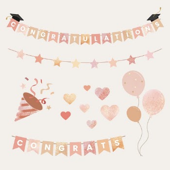 Pink pastel congratulations decoration element | Free PSD - rawpixel