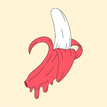 Pink pastel juicy banana vector | Free stock vector - 487486