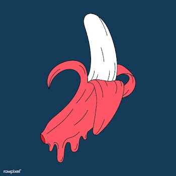 Pink pastel juicy banana vector | Free stock vector - 487585