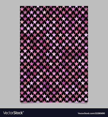 Pink pentagram star shape pattern background vector image