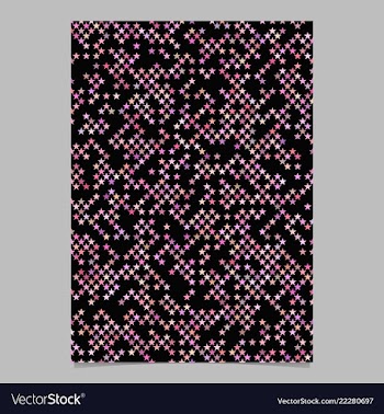 Pink pentagram star shape pattern background vector image