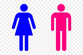 Pink People Blue Woman Png Clip Art - Pink And Blue People