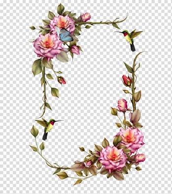 Pink petaled flower illustration, Borders and Frames Frames Flower Wreath , rose frame transparent background PNG clipart