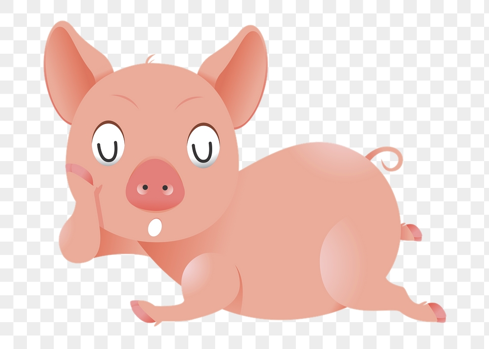 Pink pig png sticker, cute | Free PNG - rawpixel