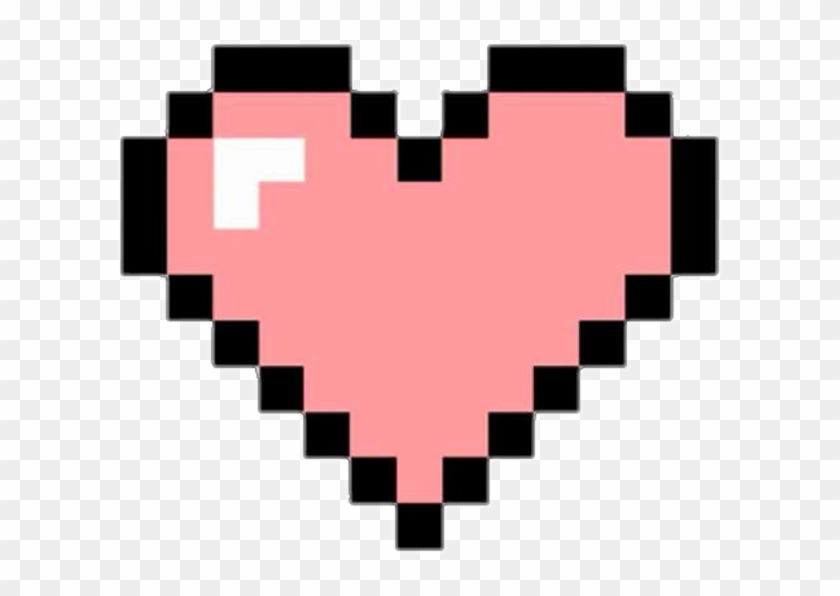 Pink Pixel Heart Transparent