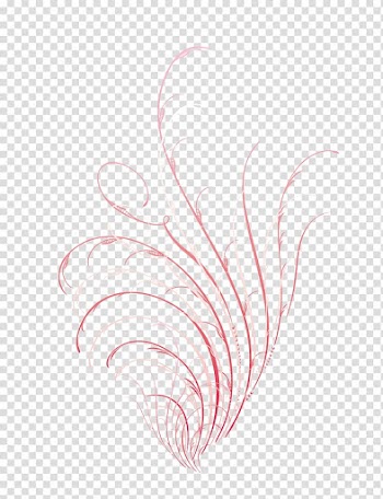 Pink Plant Computer file, Red lines transparent background PNG clipart