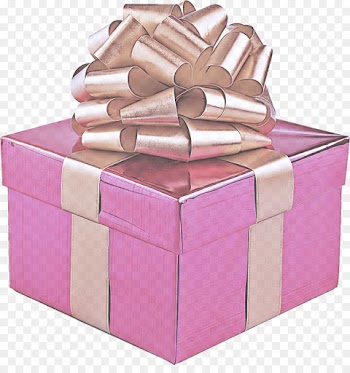 pink present box ribbon packing materials