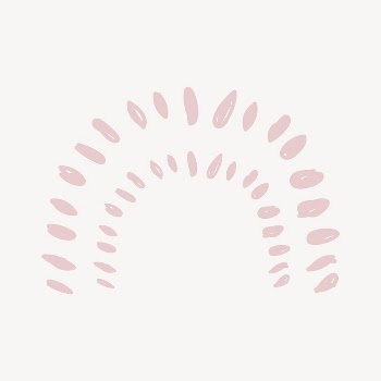 Pink rainbow collage element, abstract | Free PSD - rawpixel