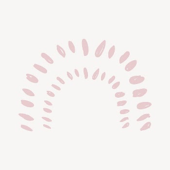 Pink rainbow collage element, abstract | Free Vector - rawpixel