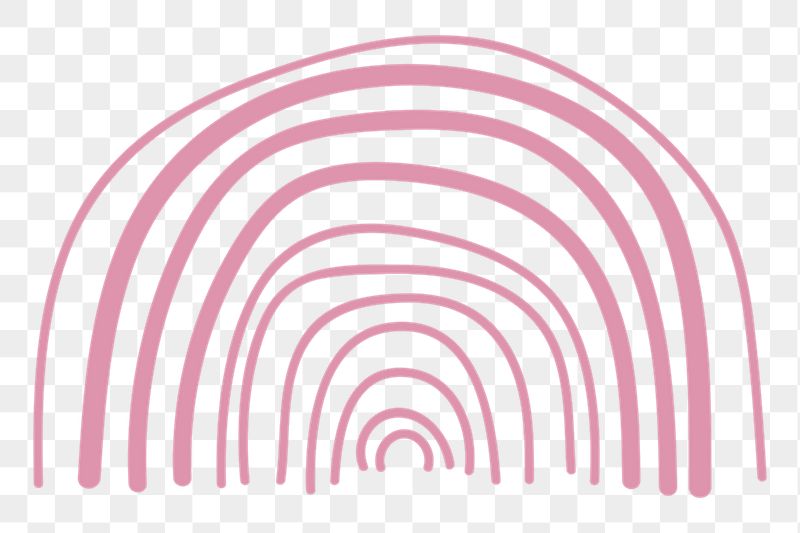 Pink rainbow png sticker, abstract | Free PNG - rawpixel