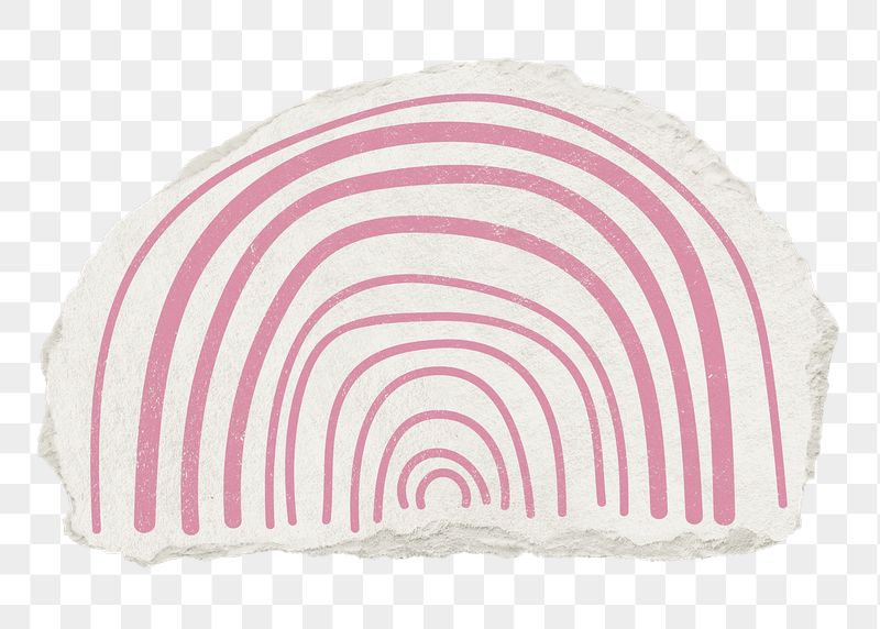 Pink rainbow png sticker, abstract | Free PNG - rawpixel