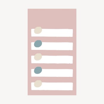Pink reminder note, stationery collage | Free Vector - rawpixel